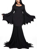 Halloween Costume Gothic Bat Wing Maxi Dress