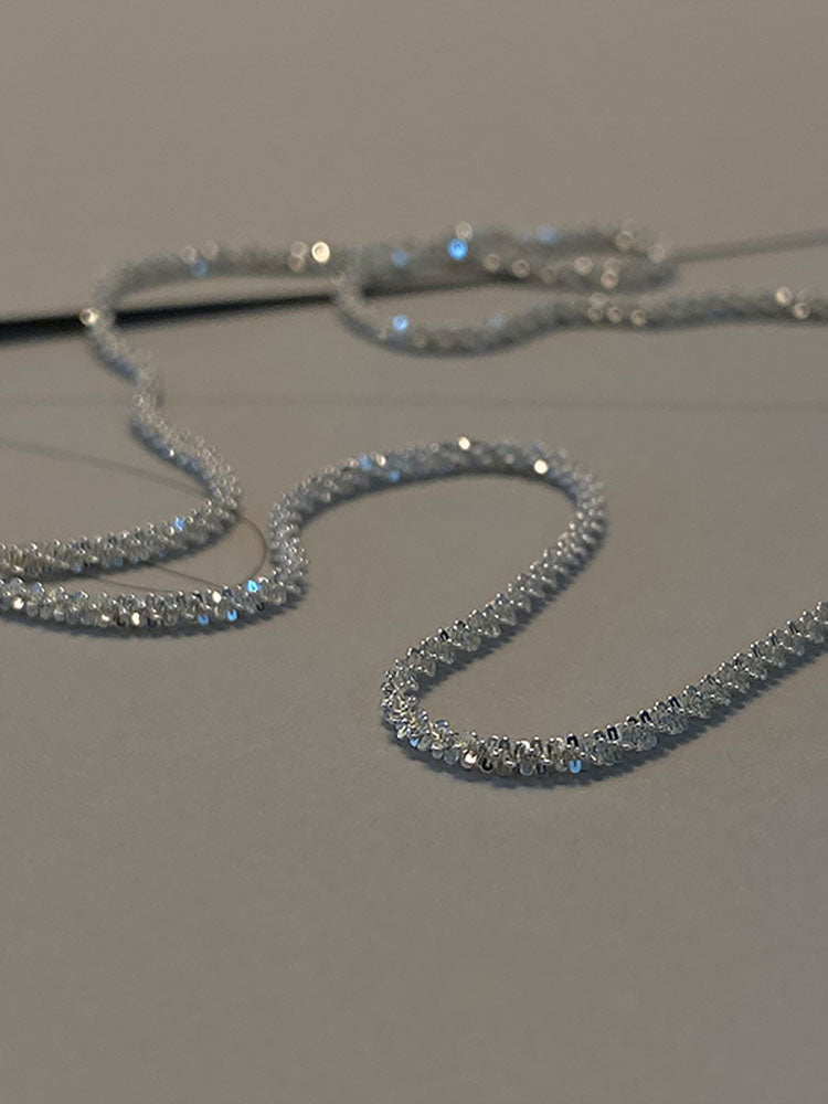 Minimalist Rhinestone Glitter Necklace