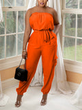 Sleeveless Belted Jumpsuit