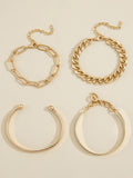 Four Piece Chain Bracelets