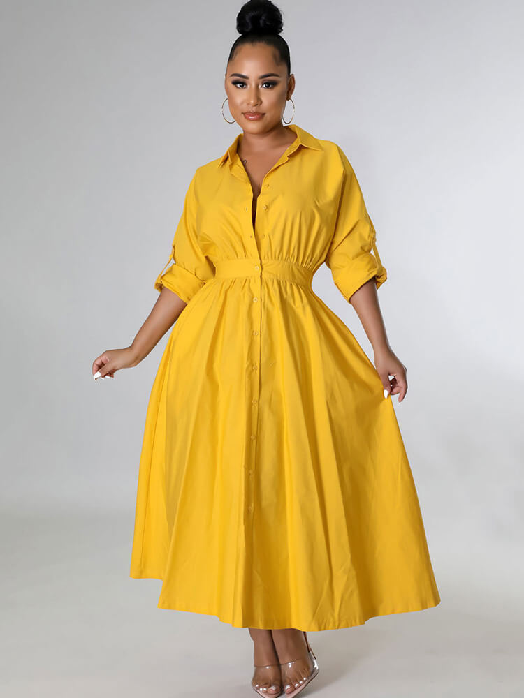 Long Sleeve Solid Color Bodycon Maxi Dress