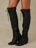 Lace-Up Over-the-Knee Boots
