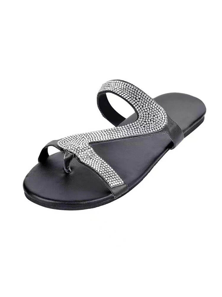 Rhinestone Patchwork Flip Flop