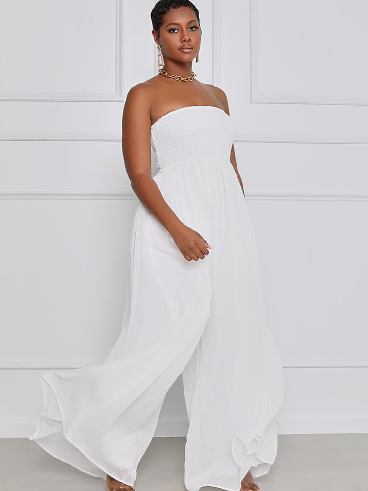 Off Shoulder Flare Bottom Jumpsuit