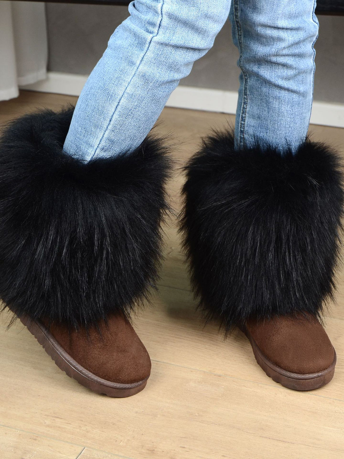 Y2K Fur Platform Mid-Calf Winter Boots