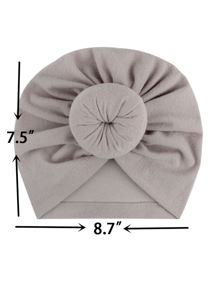 Bonnet turban froncé croisé de couleur unie
