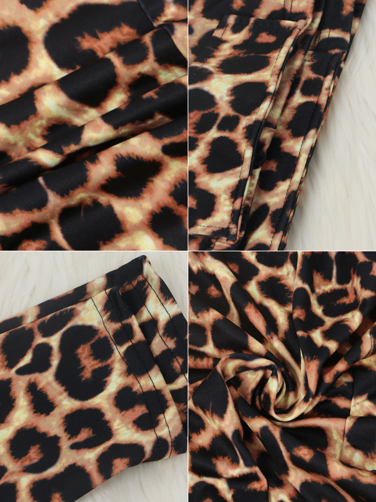 Two Piece Print Jacket High Footless Stockings Set