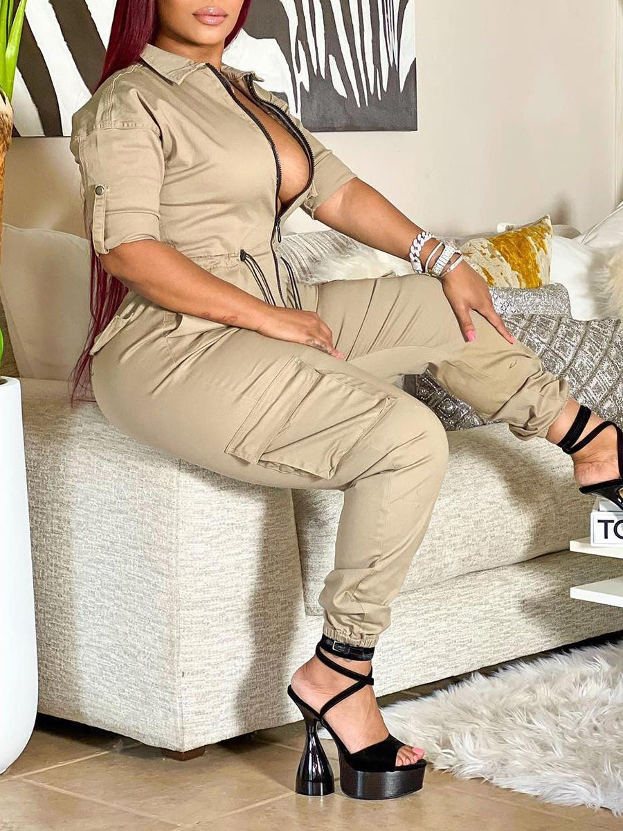 Multi-Pocket Utility Jumpsuit