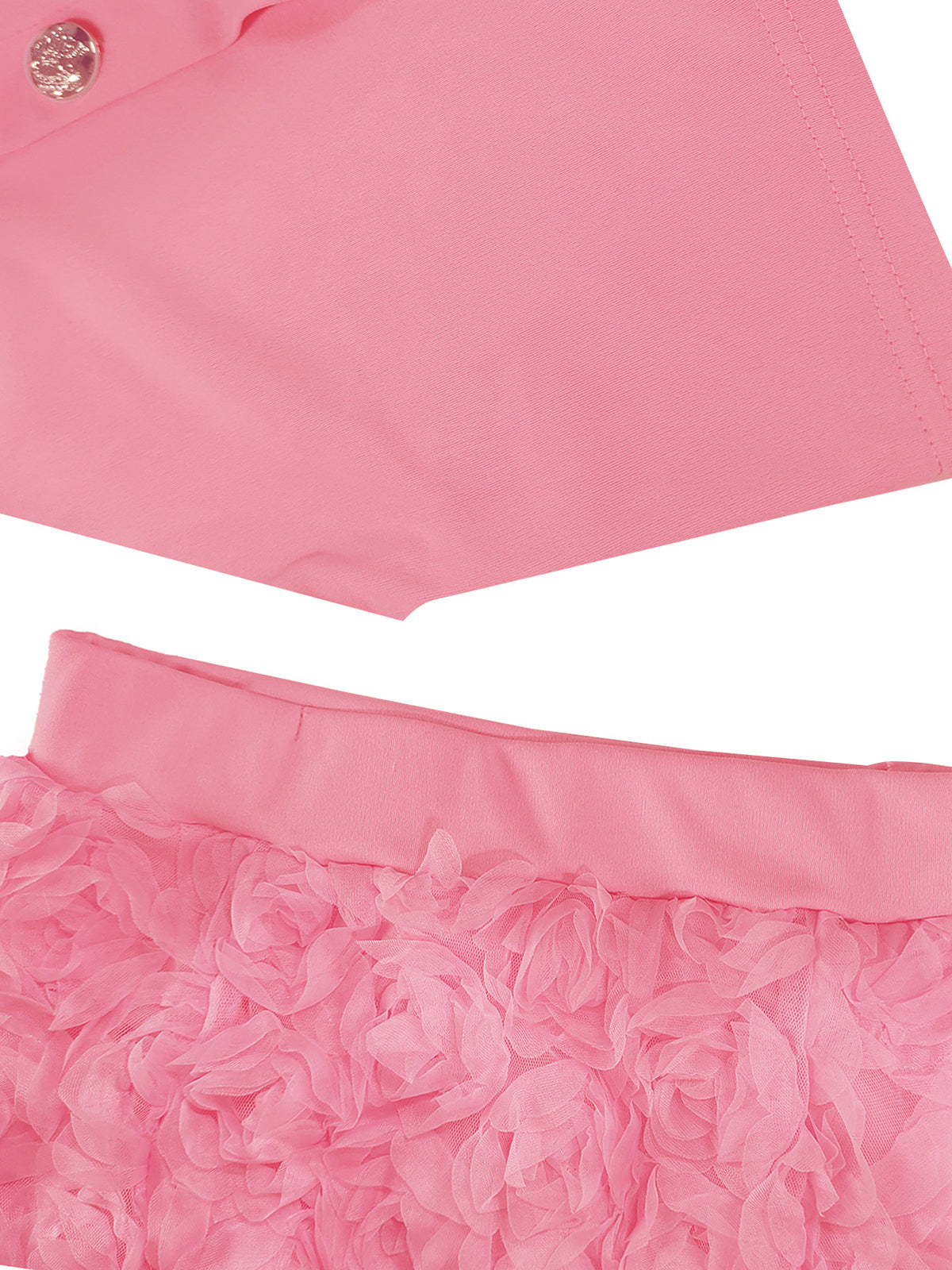 Sleeveless Button Top Floral Skirt Set