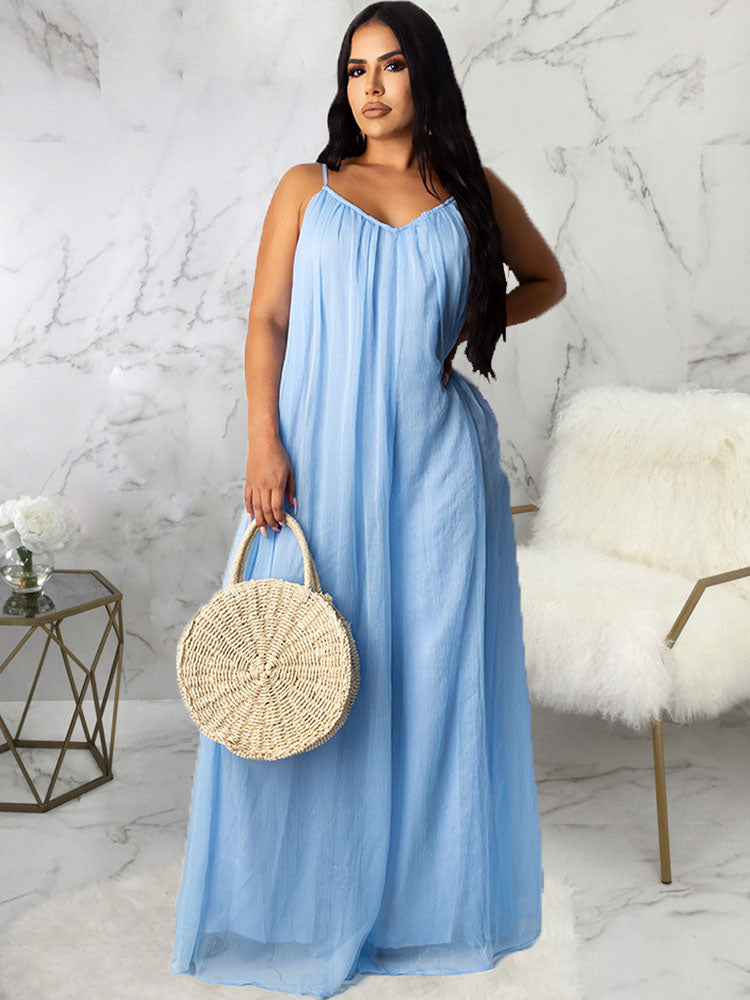 Spaghetti Straps Maxi Dress