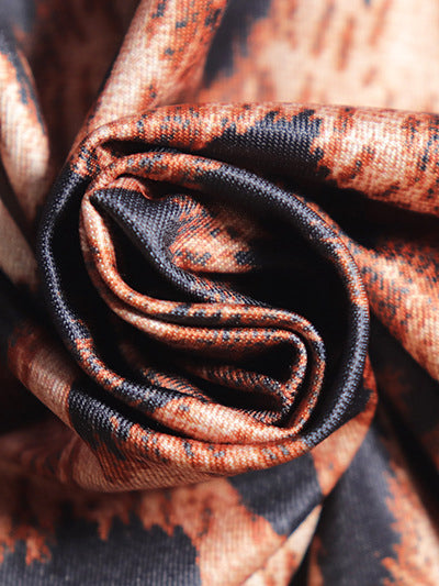 Asymmetrical Leopard Halter Neck Dress