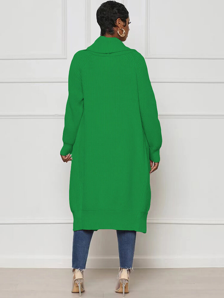 Knit Long Sleeve Solid Bodycon Cardigan