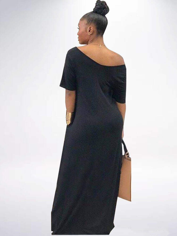 Casual Loose Pockets Maxi Dress