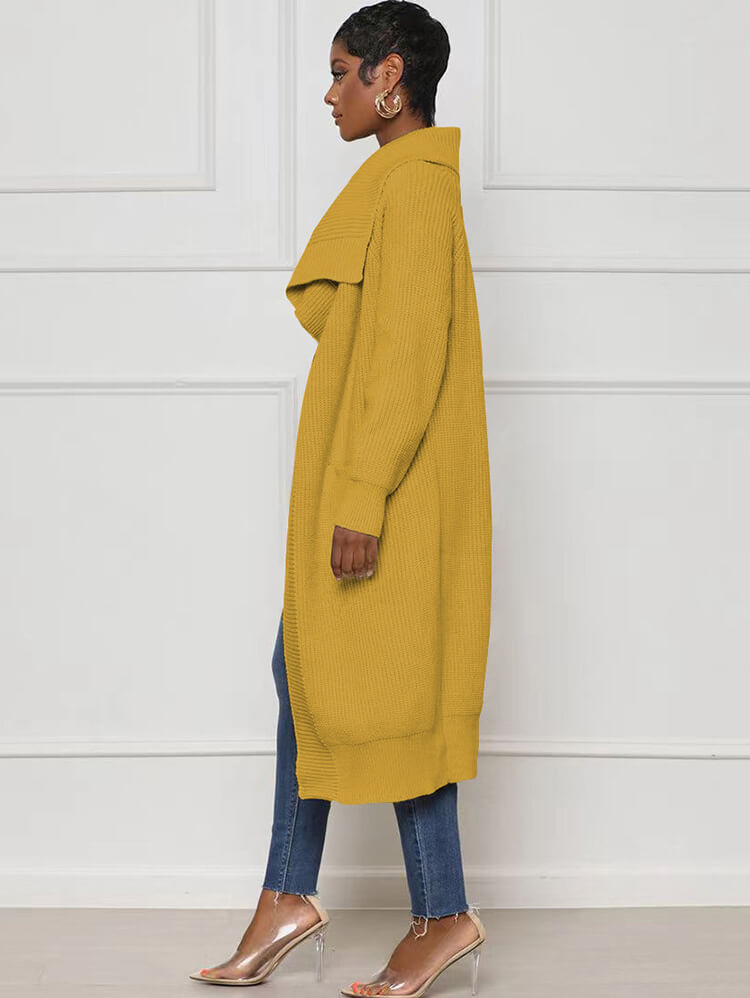 Knit Long Sleeve Solid Bodycon Cardigan