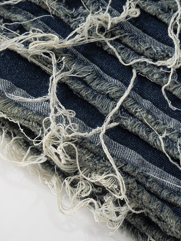 Plus Size Trendy Slimming Denim Wide Leg Pants