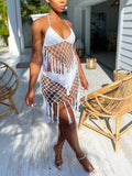 Two Piece Tassels Cover Up Swimsuit