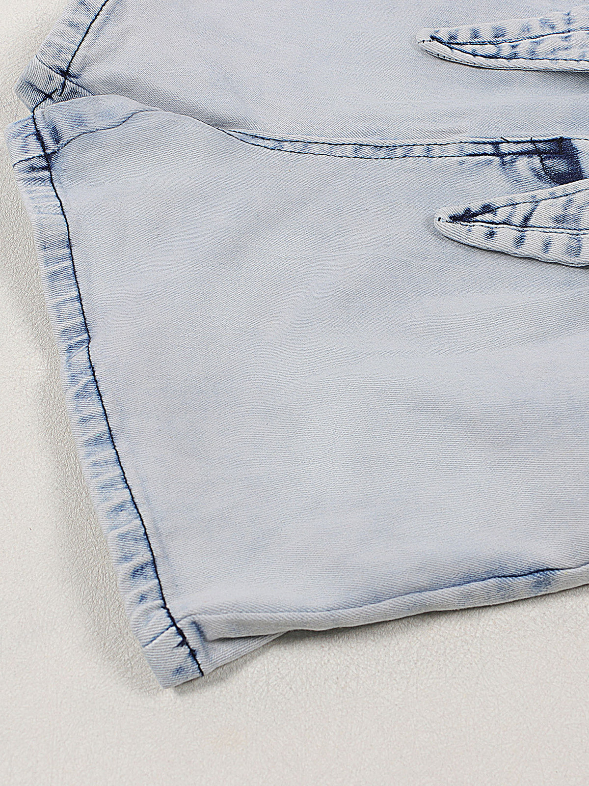 Sleeveless Elastic Waist Denim Romper