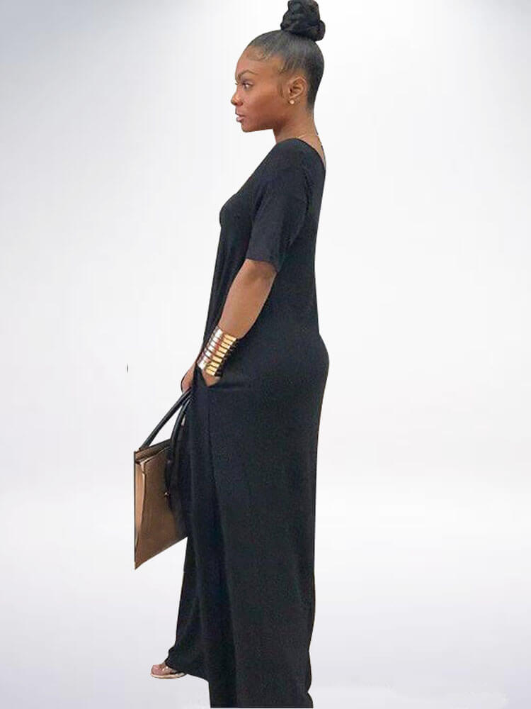 Casual Loose Pockets Maxi Dress