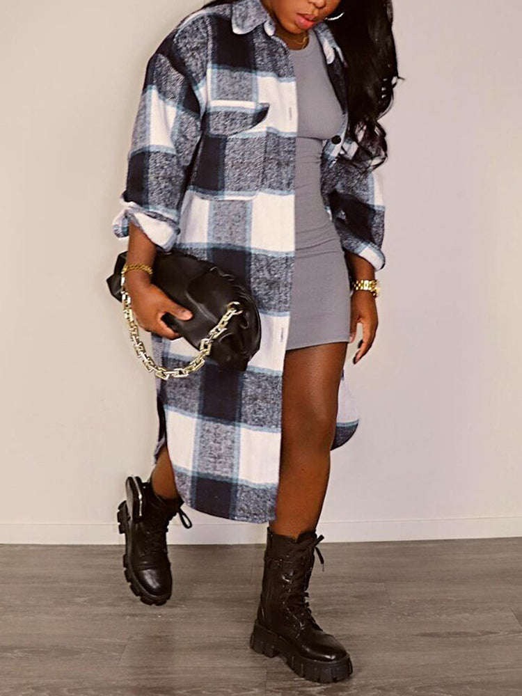 Patch Pocket Plaid Shirts