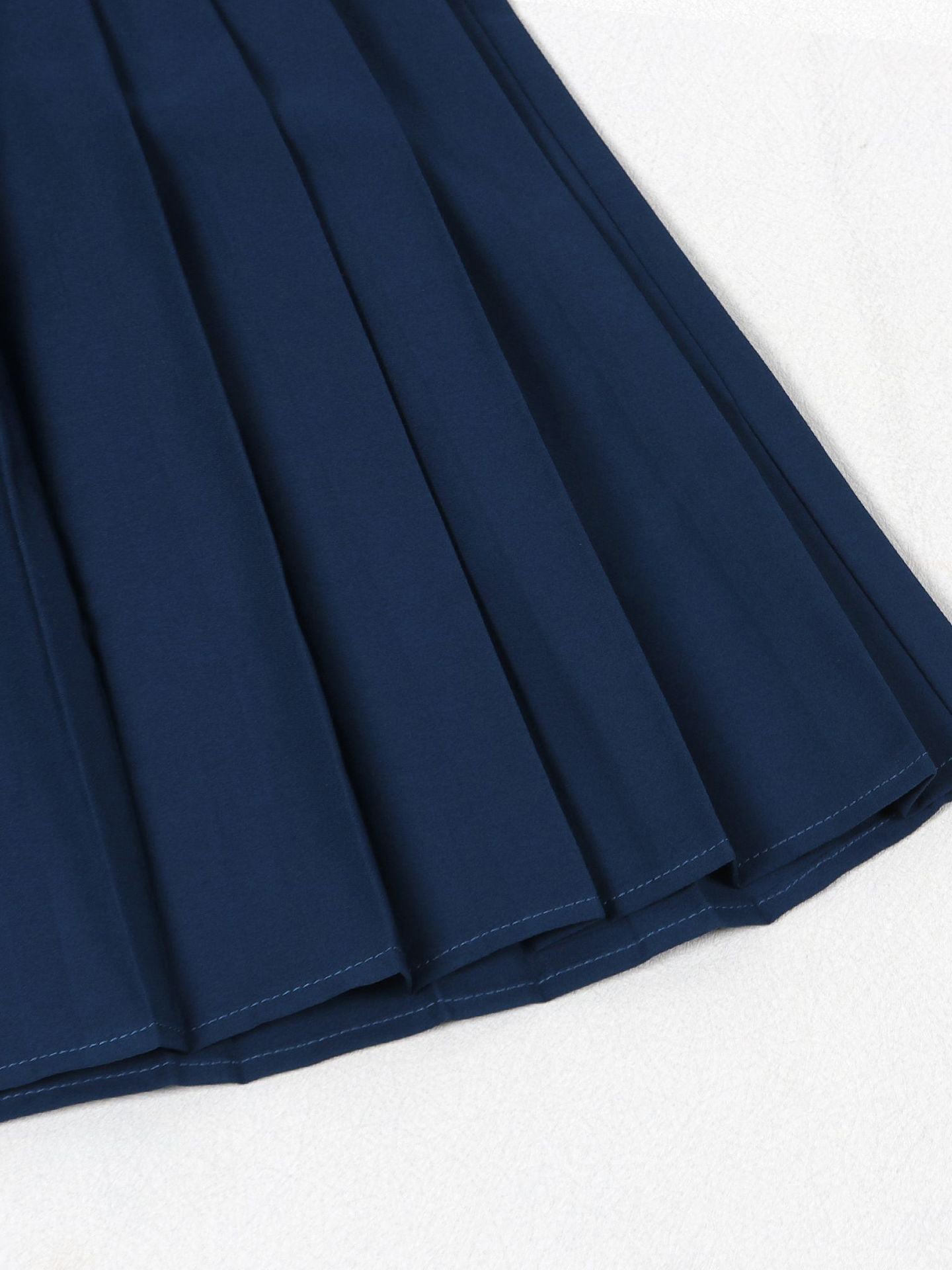 Printed Pullover Sweatshirt & Pleated Skirt Set