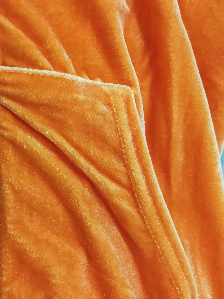 Velour Two Pieces Full Zipper Hooded Tracksuits with Pockets