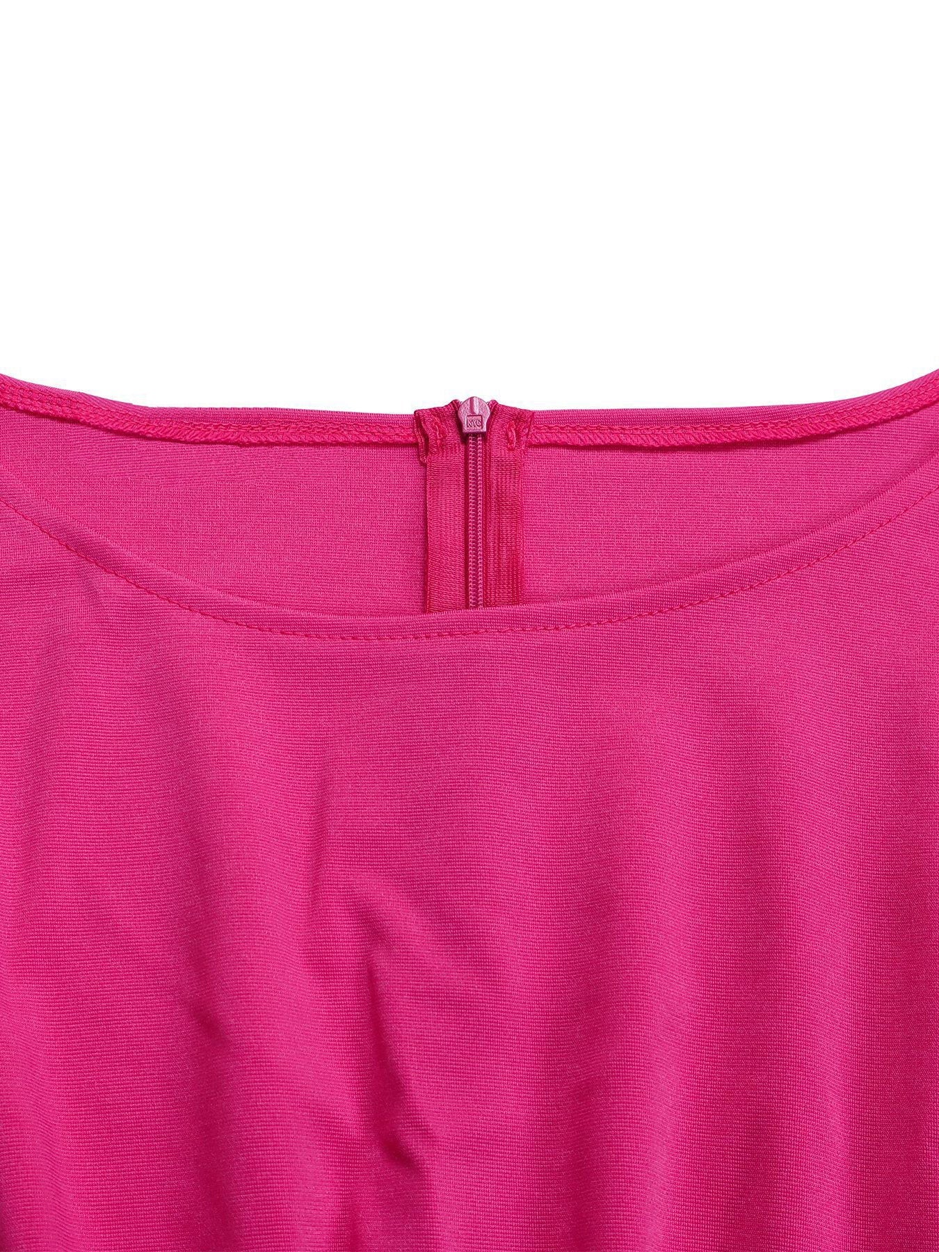 Round Neck Solid Color Wide-Leg Jumpsuit