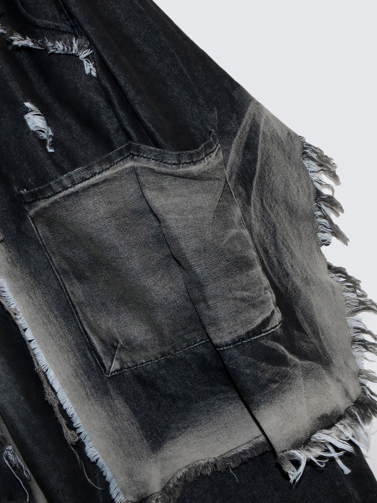 Distressed  Denim Harem Pants