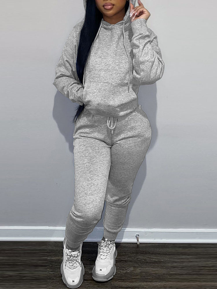 Fleece-Lined Hoodie & Sweatpants Set