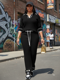 Casual Wide Leg Pant Knit Set