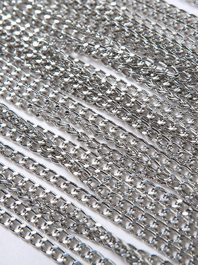 Halter Backless Metal Chain Crop Top