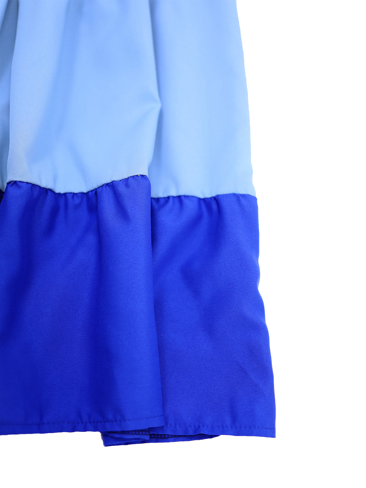 Color Block Ruffle Sleeve Swing Loose Dress