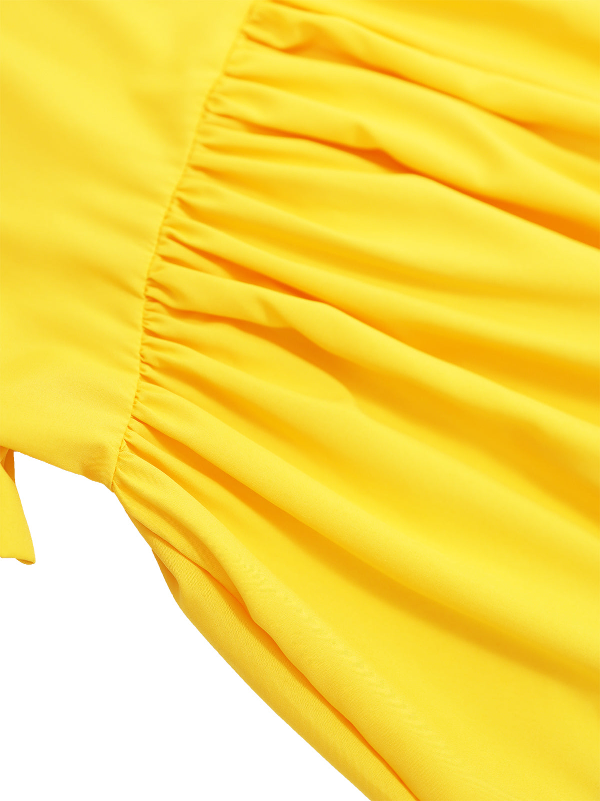 Color Block Ruffle Sleeve Swing Loose Dress