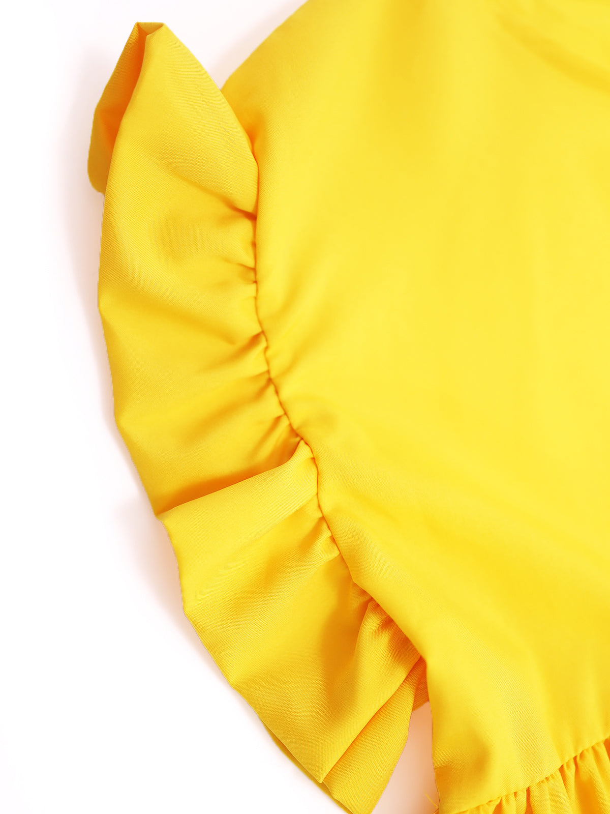 Color Block Ruffle Sleeve Swing Loose Dress