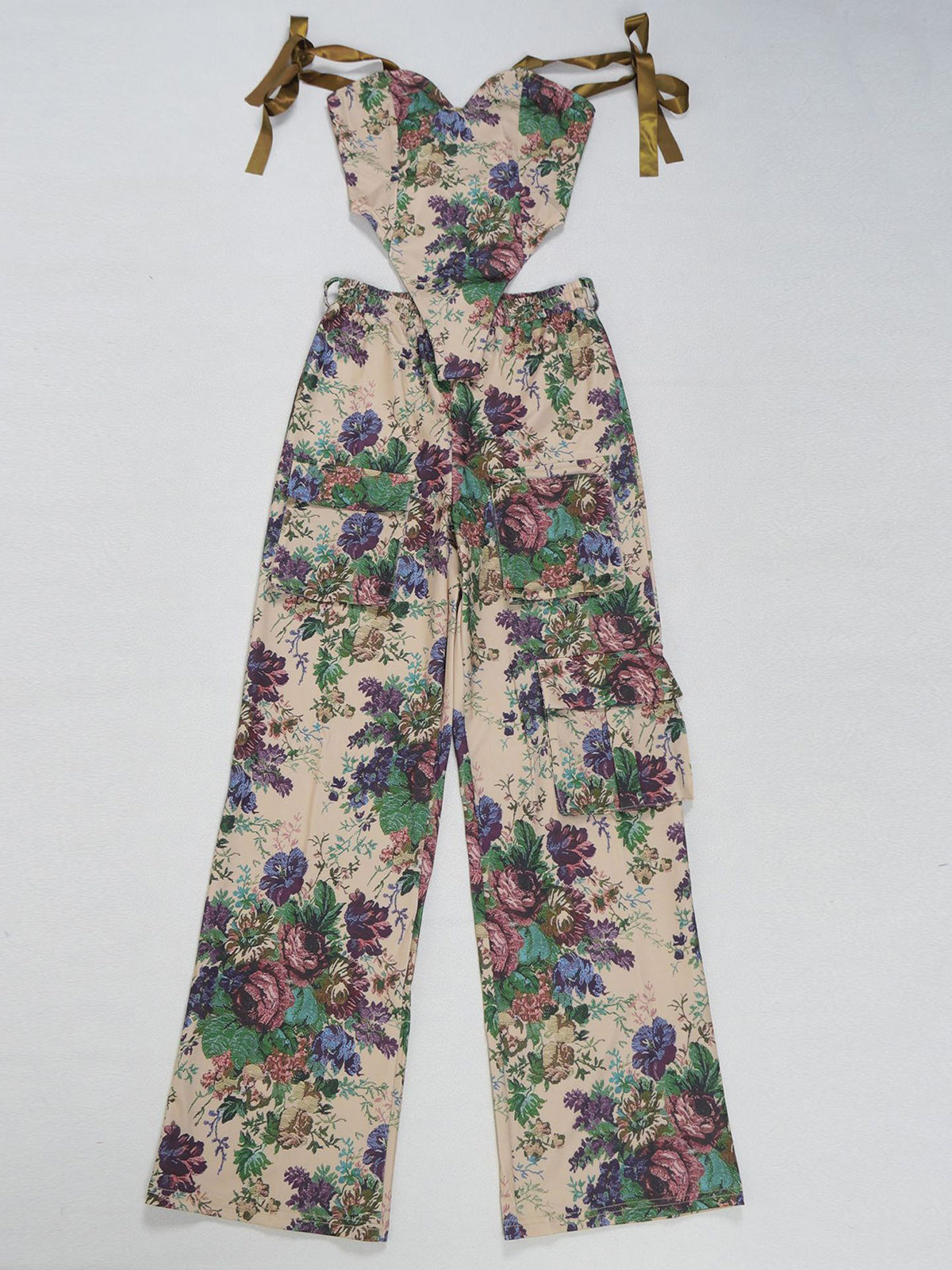 Lace-Up Cargo Pant Set