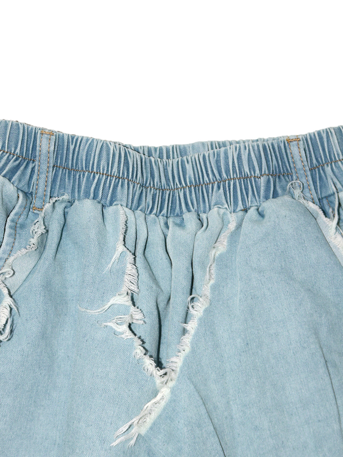 Distressed  Denim Harem Pants