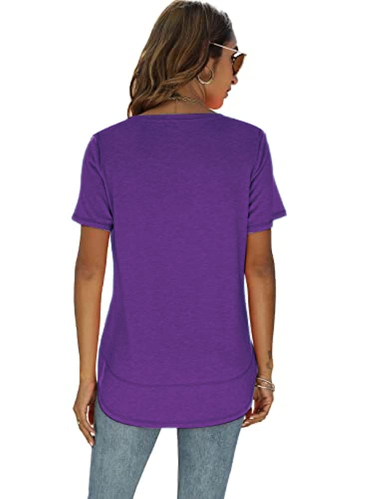Short Sleeve Crewneck Side Split Top
