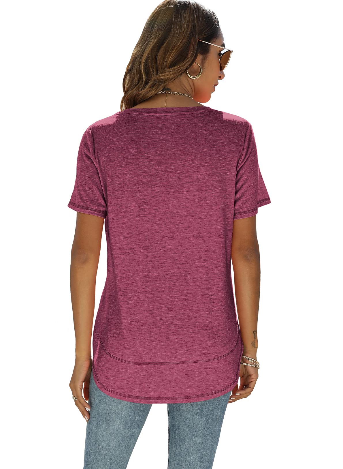 Short Sleeve Crewneck Side Split Top