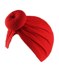 Bonnet turban froncé croisé de couleur unie