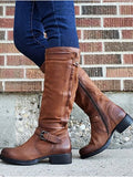 Vintage Buckle Riding Boots