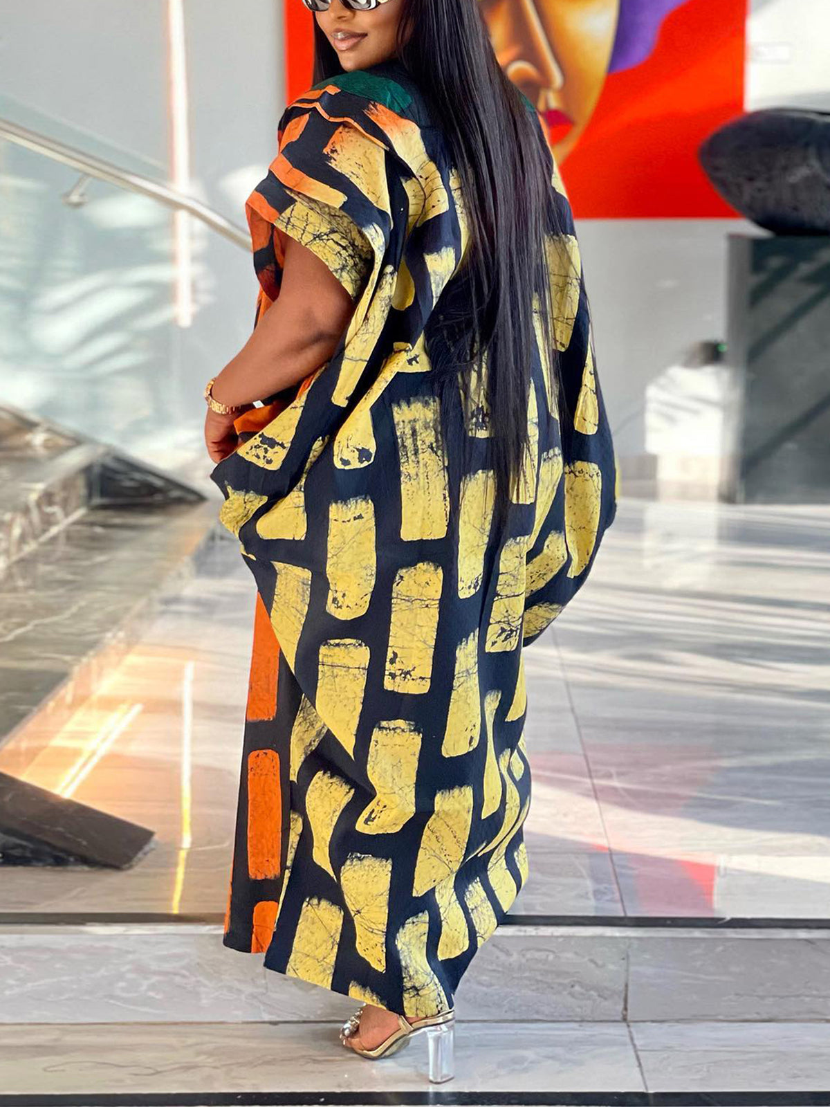 Sleeveless Color Block Split Loose Dress