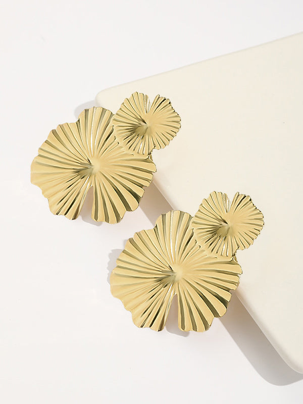 Metallic Flower Earrings