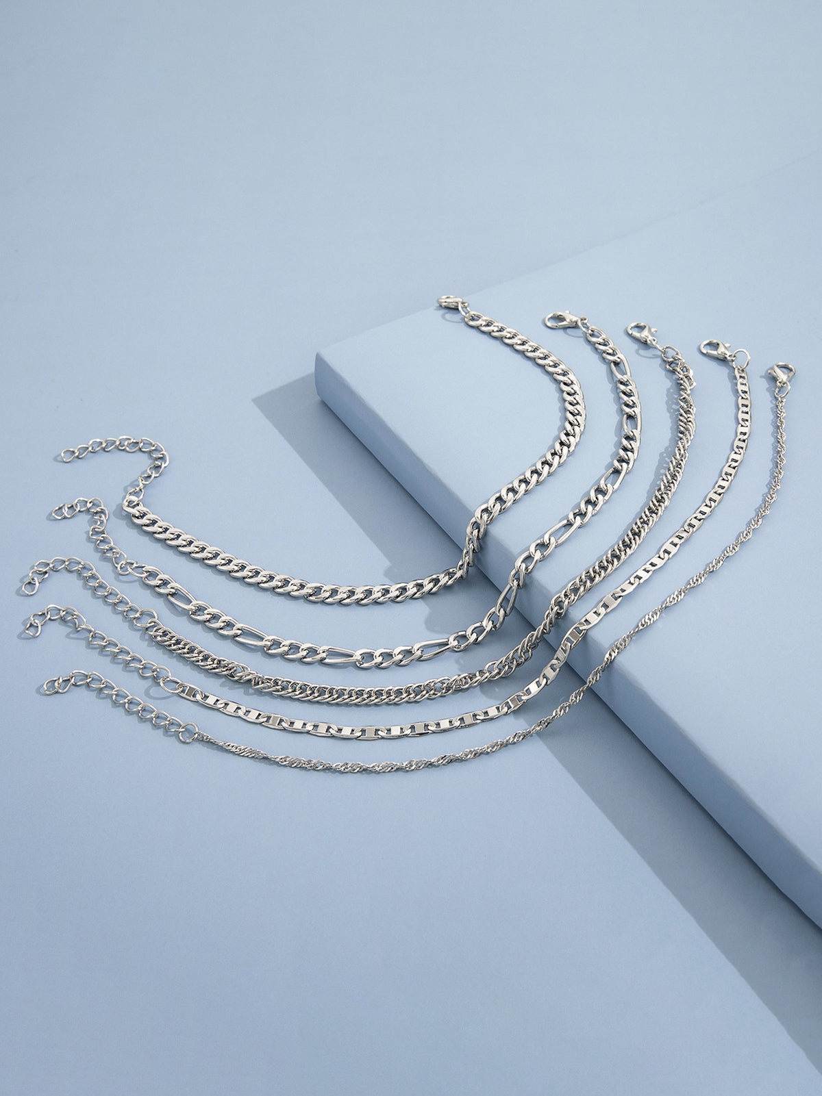 Minimalist Vintage Snake Chain Ankle Bracelet Set