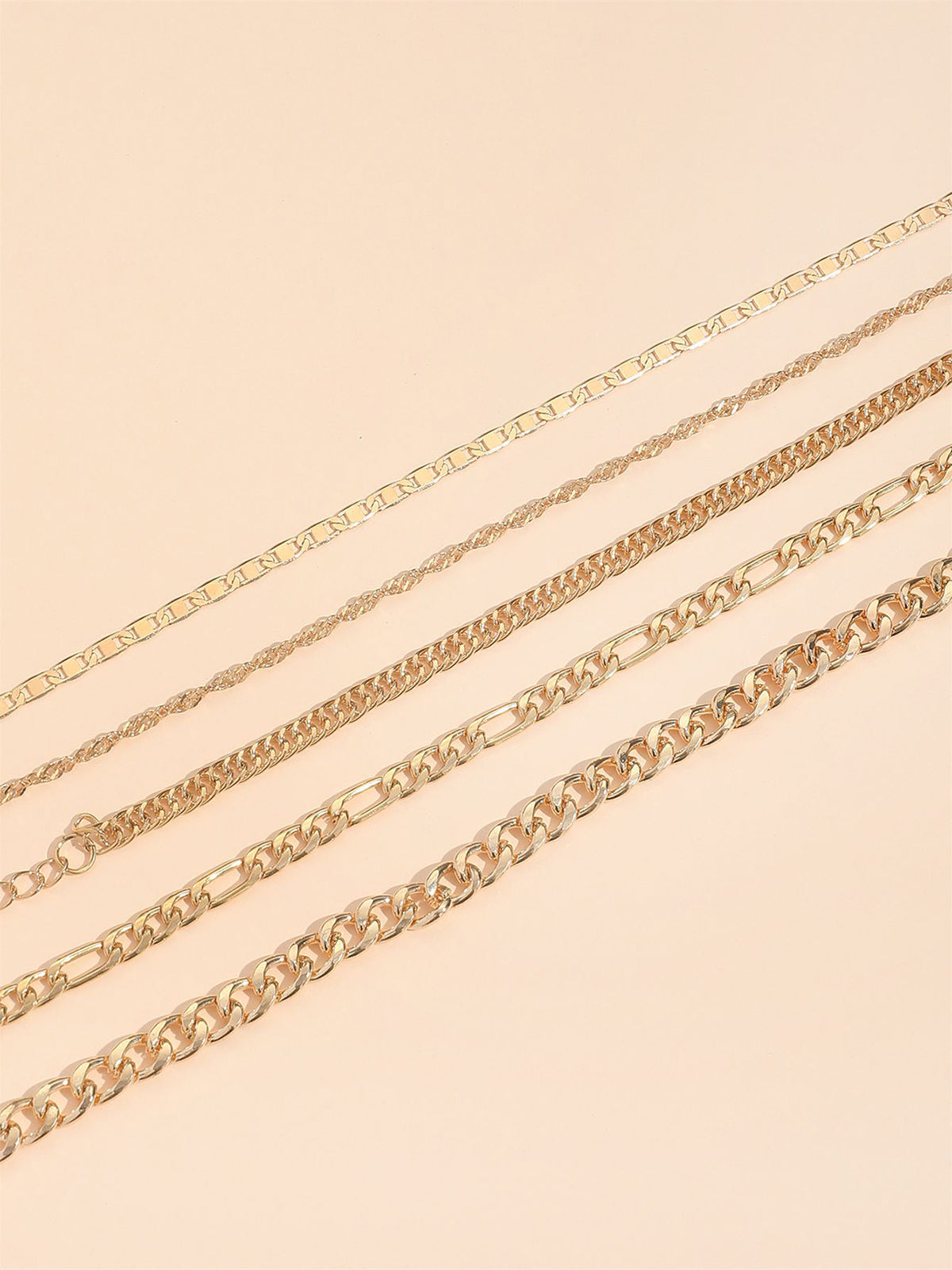 Minimalist Vintage Snake Chain Ankle Bracelet Set