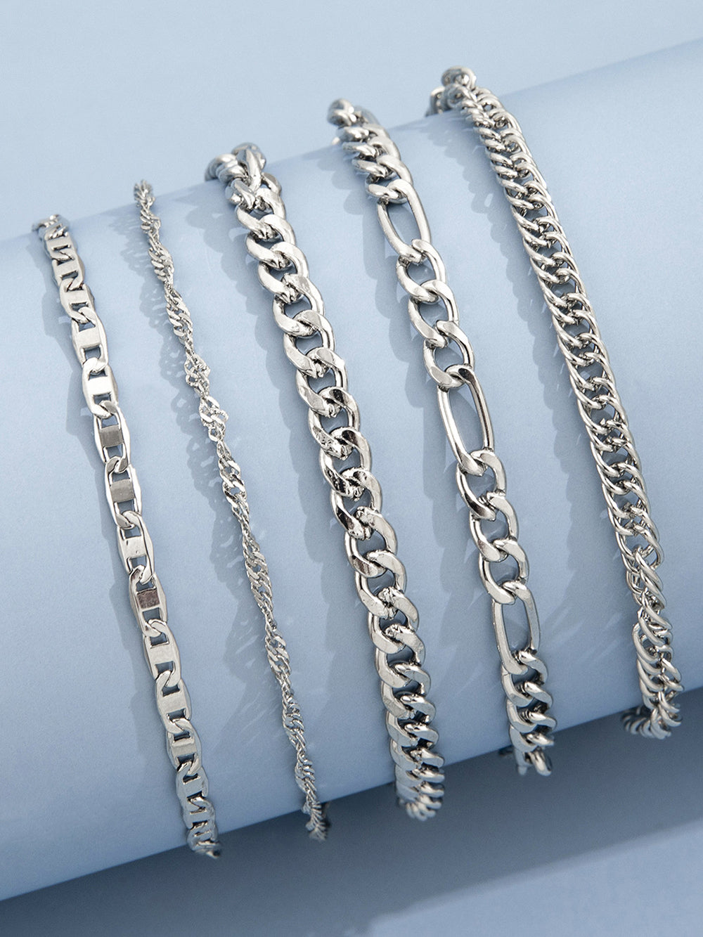 Minimalist Vintage Snake Chain Ankle Bracelet Set