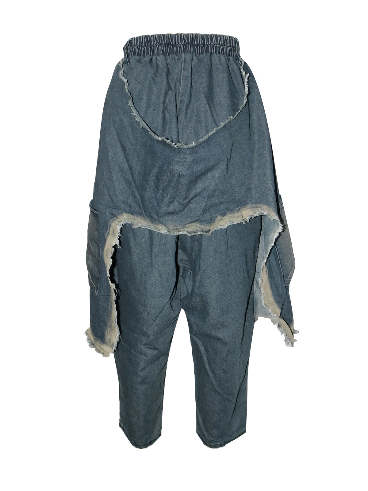 Distressed  Denim Harem Pants