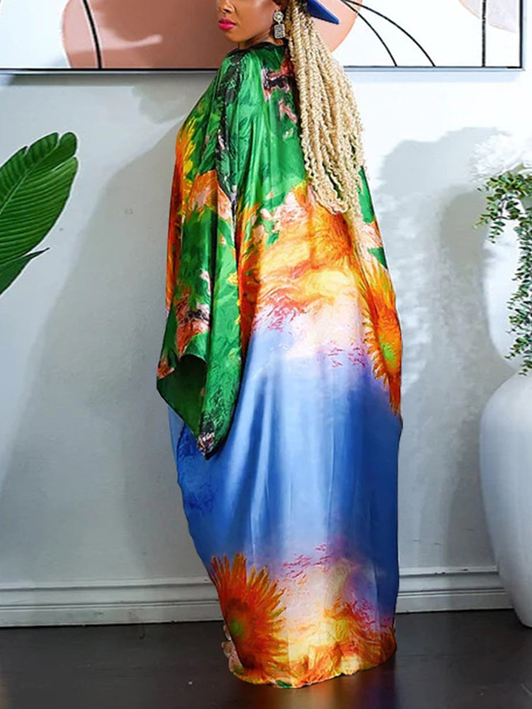 Floral Print Beach Cover-Up Cardigan