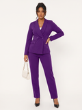 Shawl Collar Blazer Pencil Pants Suit