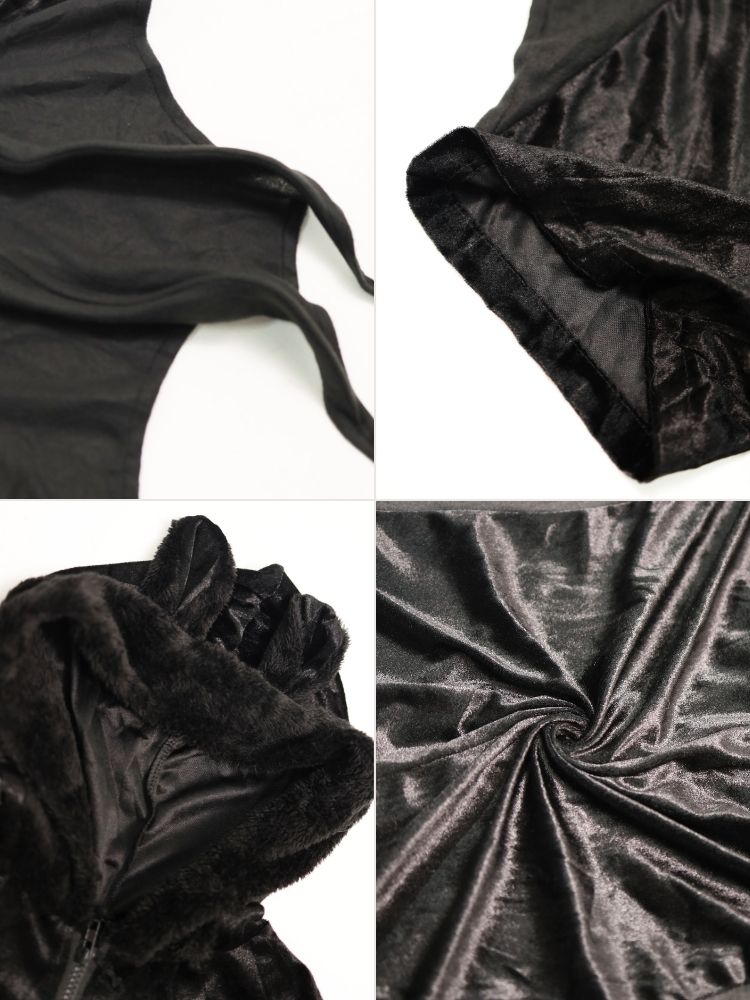 Halloween Dolman Sleeve Cozy Bat Zip Up Costume