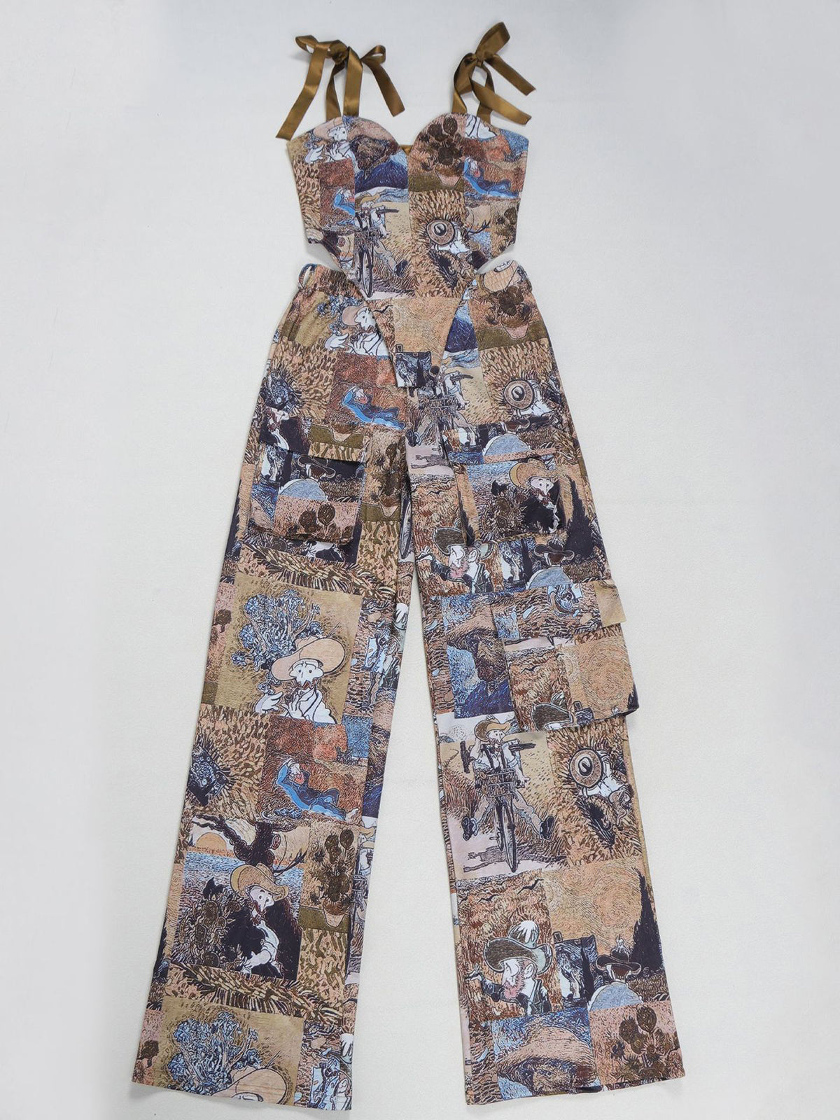 Van Gogh II Lace-Up Cargo Pants Set