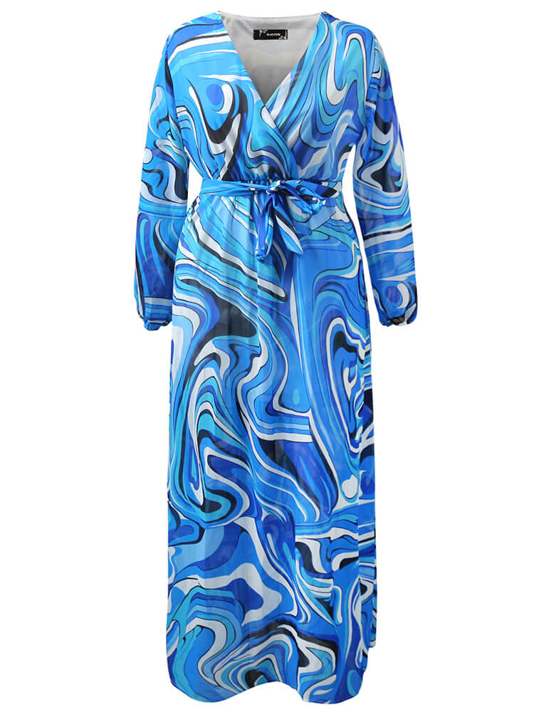 Floral Print Pleated Maxi Dress